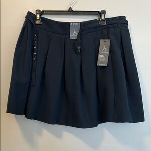 Atmosphere Elegant Navy Skirt with belt